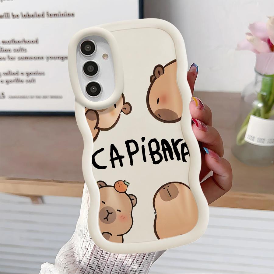 Case for Samsung Galaxy A50 A52 A55 A02s A51 A73 A30 A06 A04 A03 A20 A05 Soft Phone Cover Cartoon Capybara
