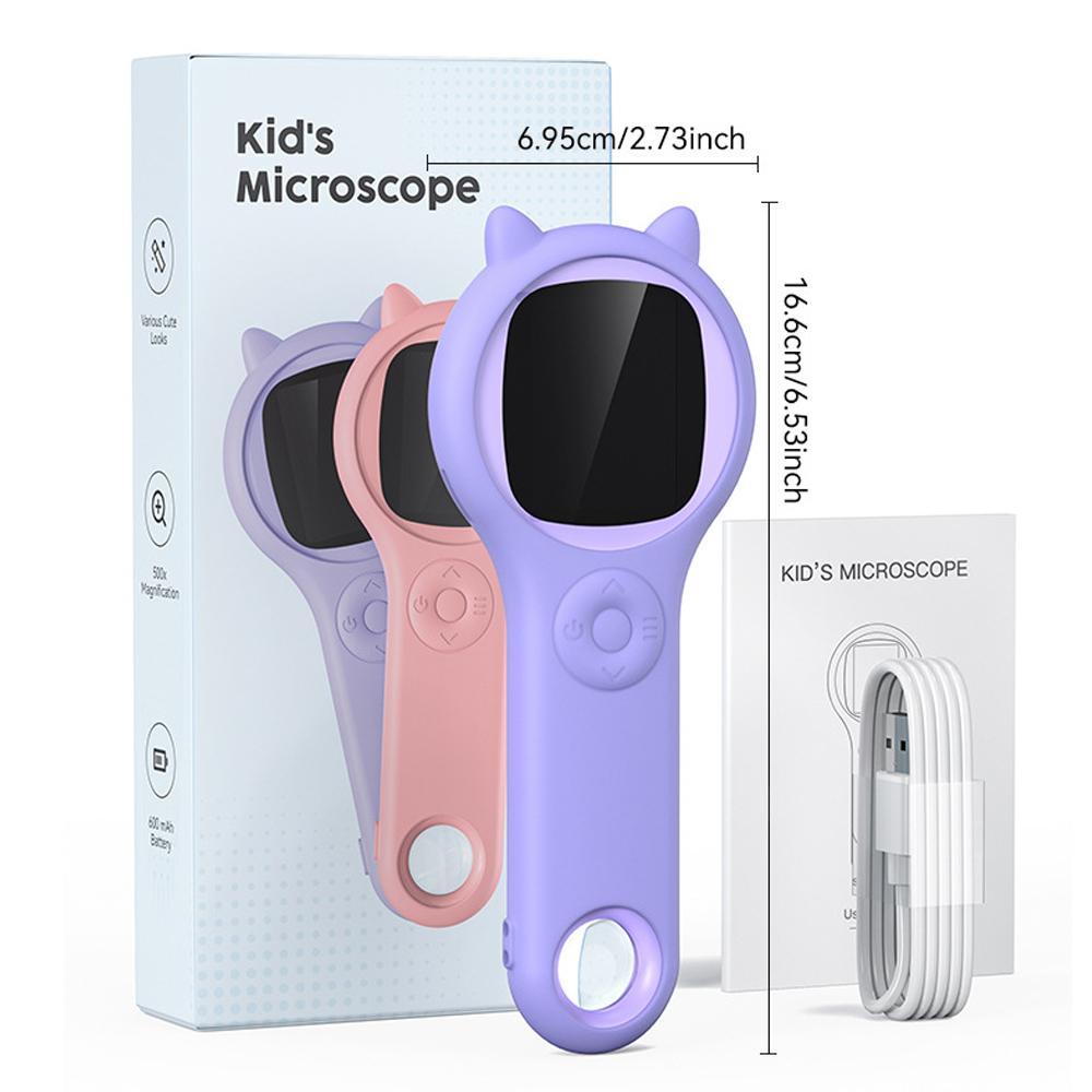Handheld Digital Microscope 500X USB Supports 64GB Memory Insect Coin Magnifier Portable Microscopes Children Educational Toy