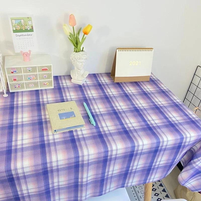Plaid Tablecloth  Table Cloth Desk Mat Dust-proof Dining Table Cloth Furniture Protector Picnic Mat Tapete Dressing Table Mat