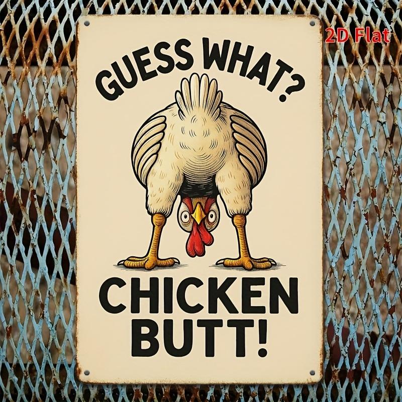 [2D flach] 1 Stück 8x12 Zoll Vintage Metallschilder Hühnerstall Blechschild / Metall Wandkunst / Lustige Vintage Plakette Dekor, Heimdekoration