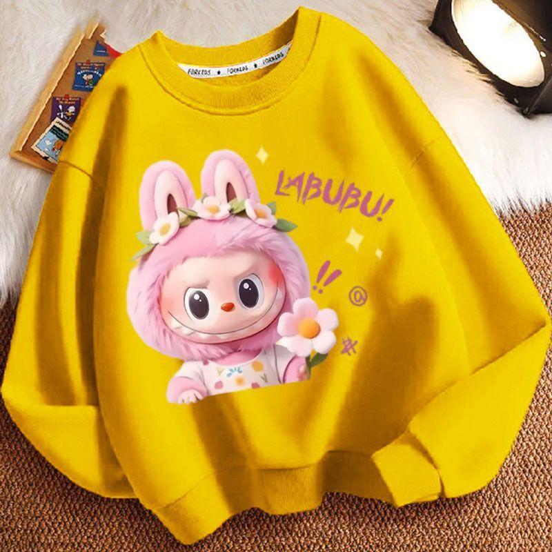 Loose Round-neck Hoodies for Children, Fashionable Long-sleeved and Cute Round-neck Hoodies for Boys and Girls In Spring, Autumn and Winter