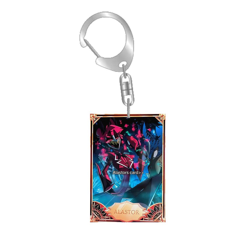 Anime Cartoons Acrylic Key Chain for Abel Peppermint 3 Vees Alastor Fat Nuggets Card Key Buckle Self-Made Student Bag Pendant
