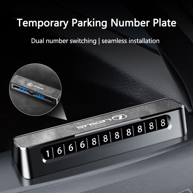 YOM1 Alloy Mobile Phone Temporary Parking Number Plate For Lexus ES300 RX330 RX300 GS300 IS250 IS200 CT200h IS300 NX RX LX Accessory