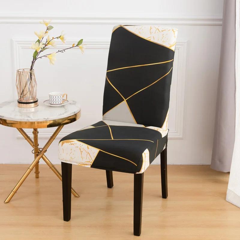 1PC Esszimmerstuhlbezüge Stuhlhussen Elastischer Stretchstoff Armless Abnehmbarer waschbarer Stuhlschutz