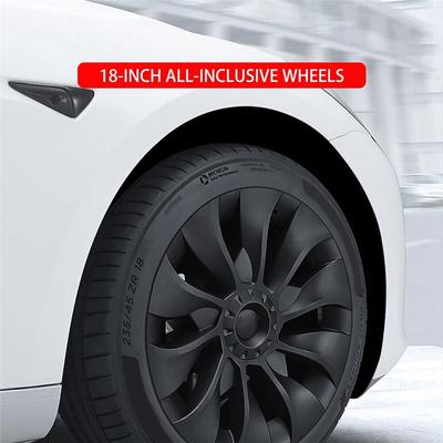 Tapa de Rueda para Model 3 de 18 Pulgadas, Tapacubo Completo de Repuesto para Tesla Model 3 - Negro Mate