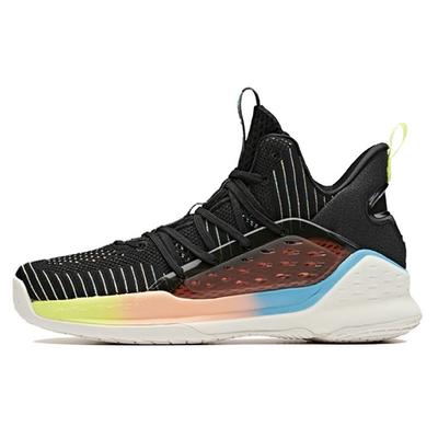 Serie de Baloncesto Thompson KT Cómodos Absorción de Impactos Antideslizantes Ligeros Zapatos de Baloncesto de Caña Media Zapatillas Hombre Negro Amarillo 11921688-4