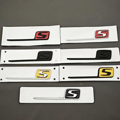 3D ABS Silver Yellow Black Logo S Badge Car Rear Trunk Emblem Sticker For Mercedes Benz AMG E63S GLC63S GLE63S GTS GT43S CLA45S LZ4