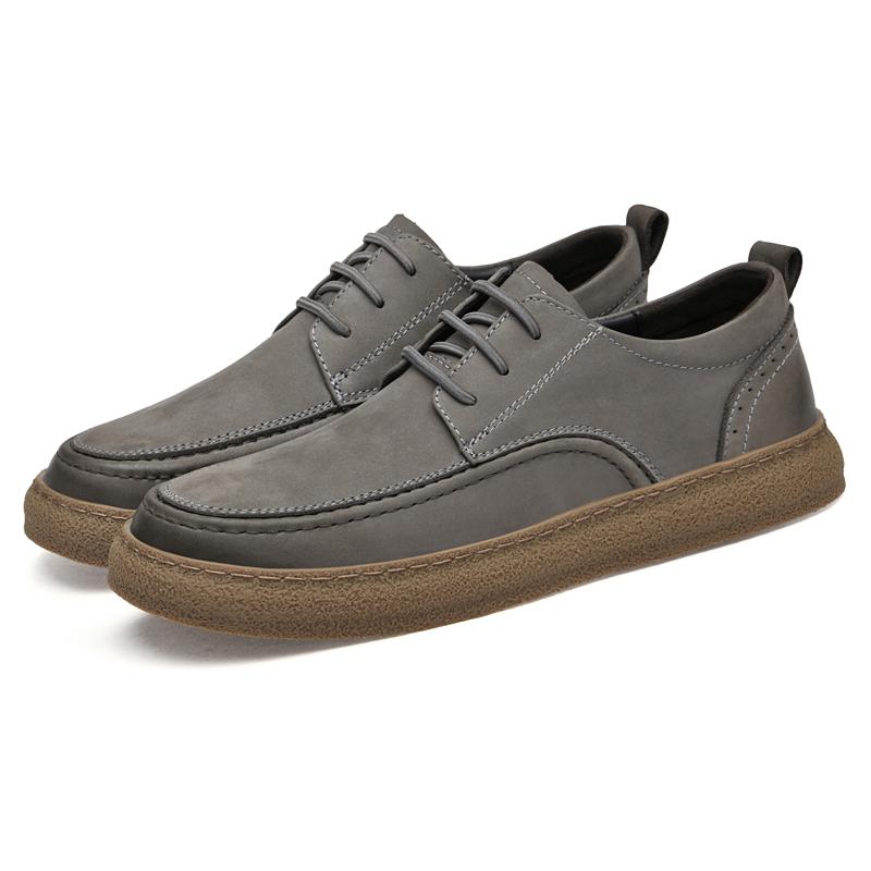Fashion Luxury Men Casual Leather Shoes Flat Designer Oxford Shoes Breathable Comfy Outdoor Antiskid Genuine Leather Business Shoes New