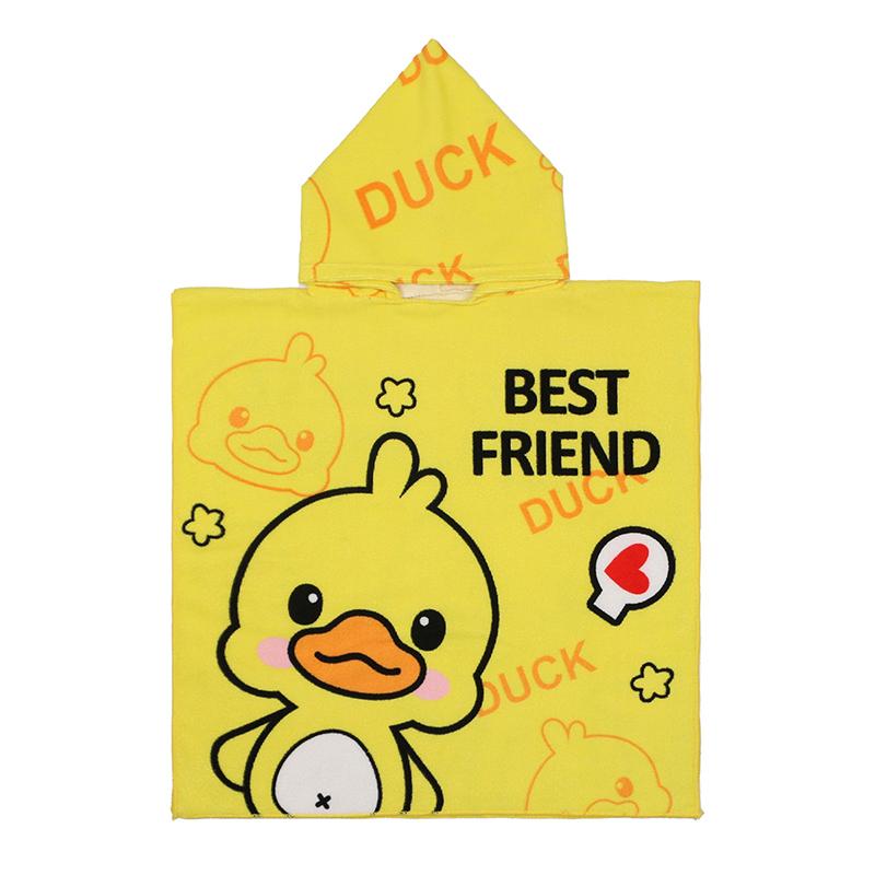 Large Cute Kids Hooded Bath Towel Cloak Cartoon Print Boys Girls Bathroom Beach Can Wear Super Absorbent Child Sunscreen Shawel