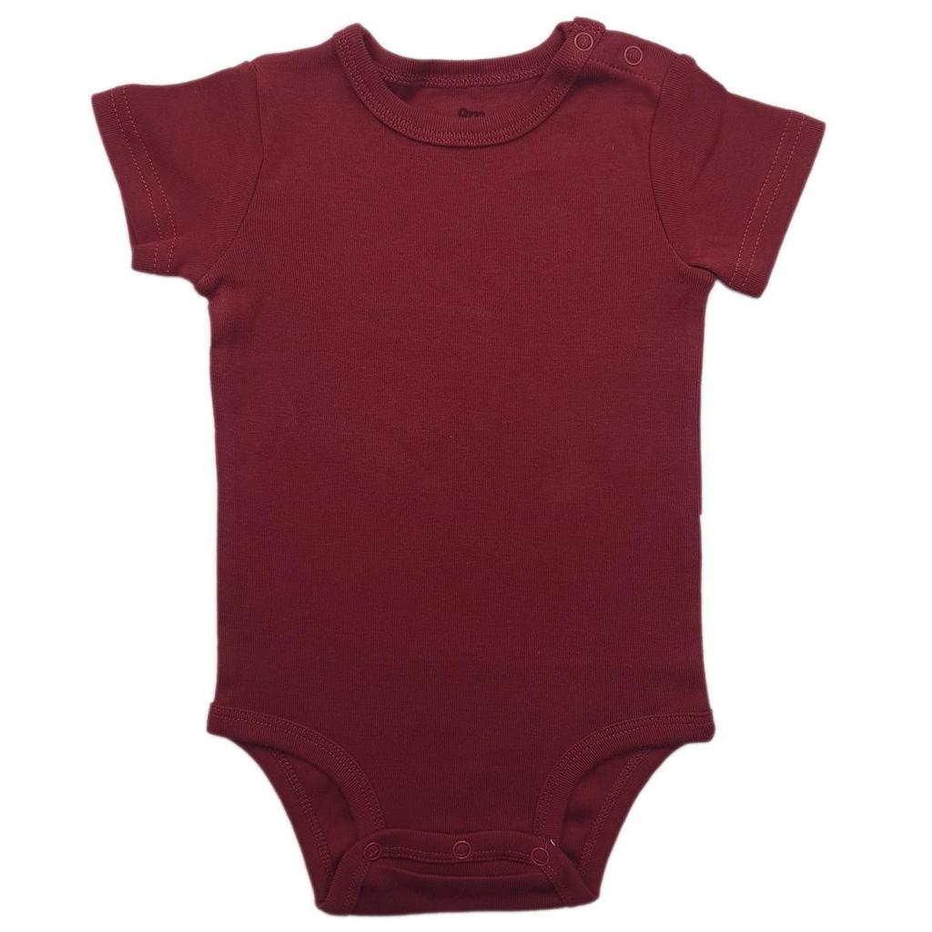 Baby Shoulder Snap Ribbed Cotton Bodysuit - Short Sleeve One-Piece Romper for Boys & Toddlers