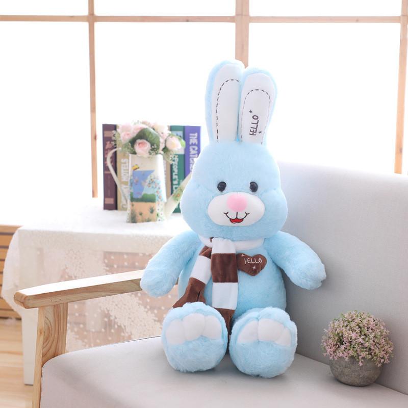 Rabbit Toys Plush Scarf Love Cartoon Animals Fill Doll Xmas Gift Stuffed Garnish
