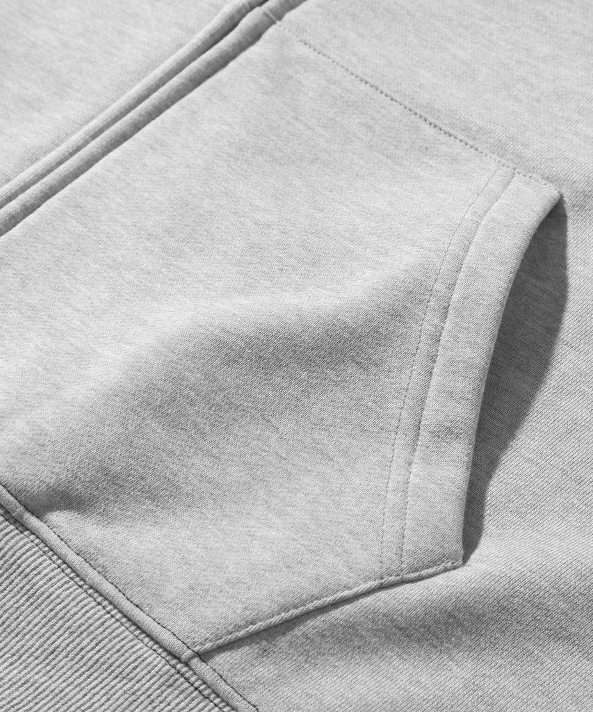 Trillion Essentials 2-Way Sweat Hoodie Zip-Up (Melange Gray)