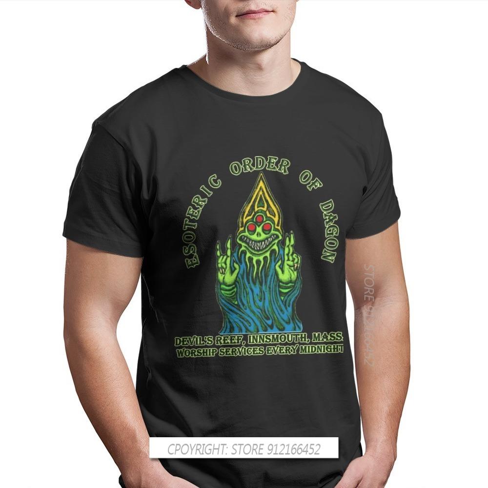 

New Summer Esoteric Order Of Dagon T-Shirts Cotton Cthulhu Mythos Lovecraft Horror Great Old Ones Fashion Graphic Men Tops - ... S разноцветный