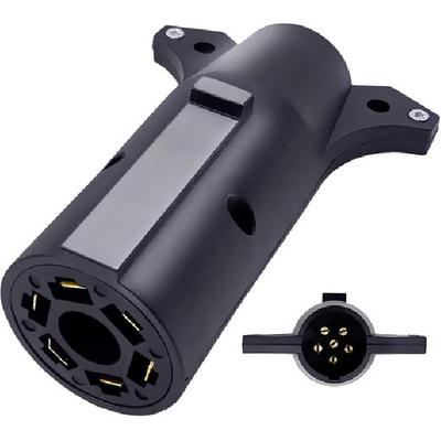 Adaptor Stecher Remorcă 7 Pini Rotund RV la 6 Poli, Adaptor Remorcă 6 Căi la 7 Căi
