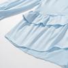 European & American Style Romantic Lace-up Ruffle Top and Long Skirt Set