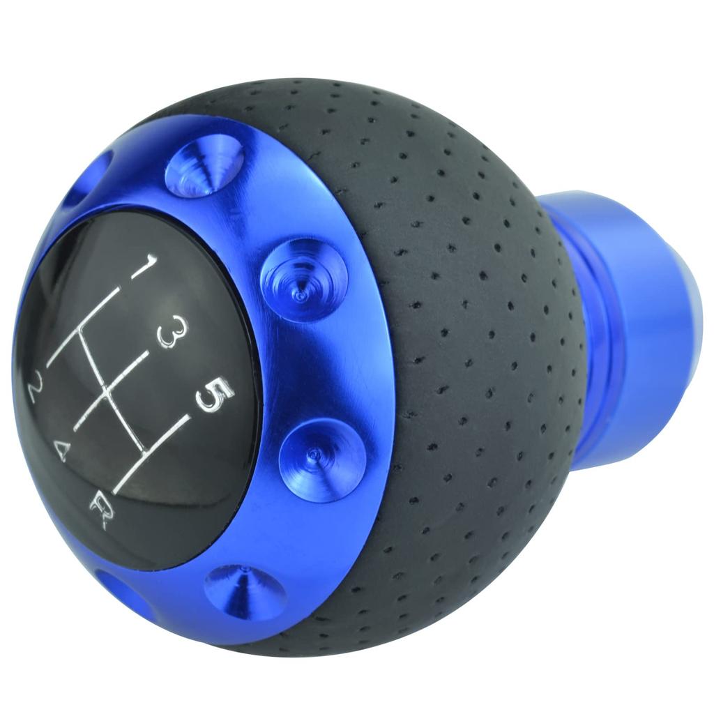 Lunsom PU Shift Knob 5 Speed Ball Shift Knob General Auto Manual Car (Blue)