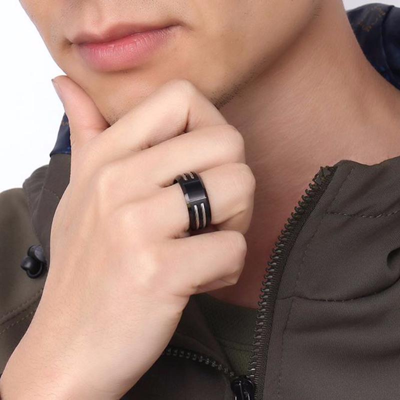 Anello Vnox 12 Segni Zodiacali per Uomo Acciaio Inossidabile Nero Intrecciato Inserimento Filo Uomo Robusto Anello Ariete Leone Costellazione Fedina
