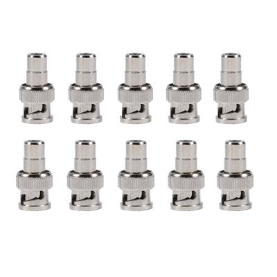 10 Stück BNC Stecker auf AV Cinch Buchse Adapter Stecker für CCTV-System