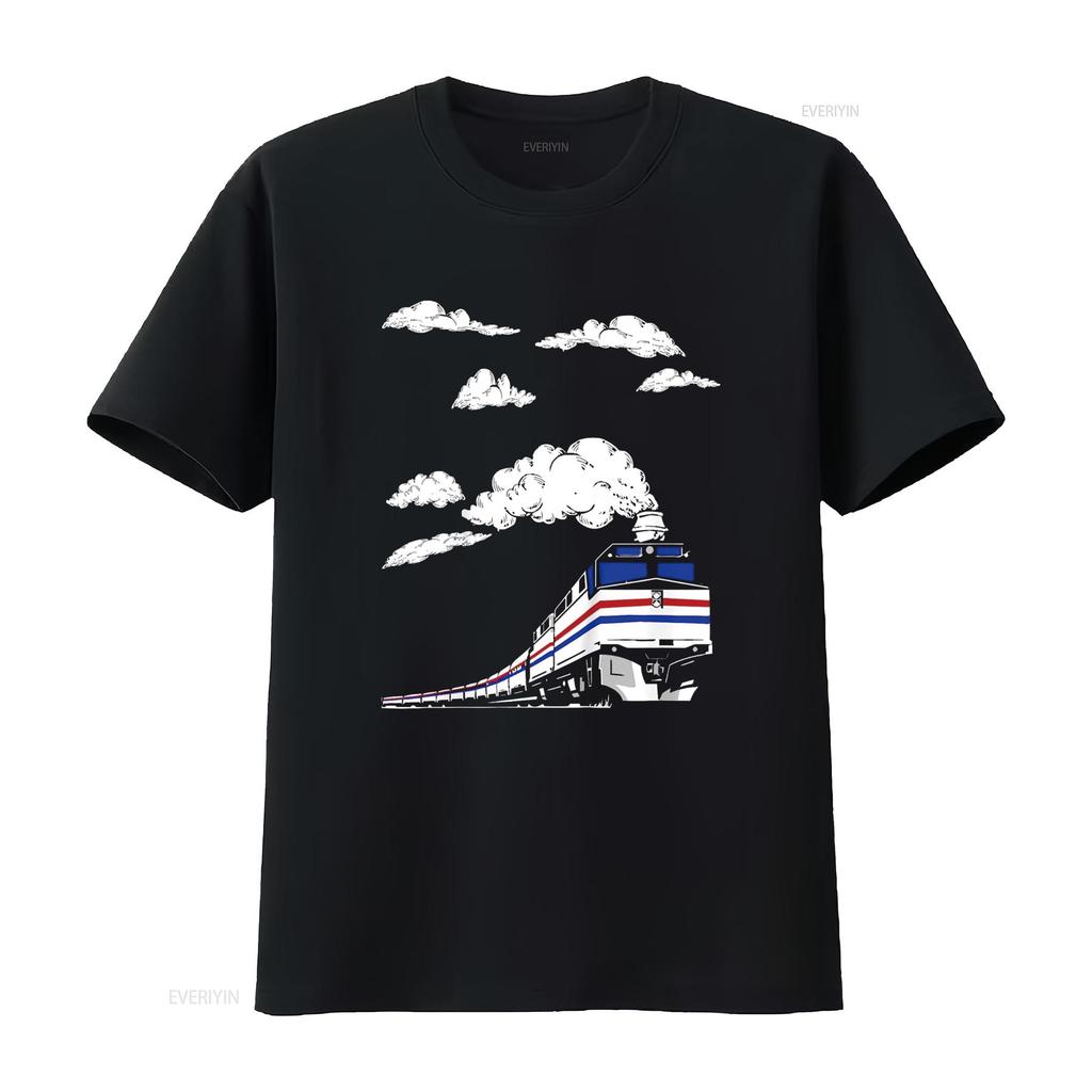 Super Fun Youth Train T shirt For Kids Children Boys Girls vintage Washed Soft fashion Top For Everyday Wear Stylish Slightly