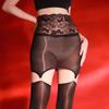 2 In 1 Lace Transparent Mini Skirt With Socks Clips Oil Shiny Hip Wrap Garter Belt Dress Sexy Lingerie Clubwear For Stockings