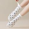 5/10 Pairs Casual Spring Autumn Bone Free Socks for Women with Lace and Bow Mid Calf Socks JK Lolita Sweet and Versatile Cotton Pile Socks