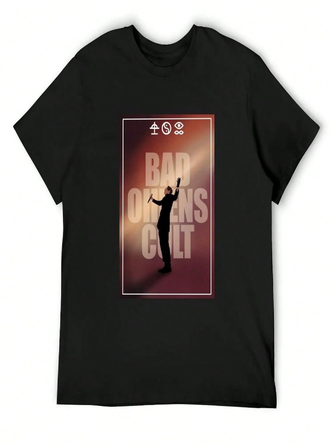 Cult Poster T-Shirt Summer 2025 Aesthetic Clothing Anime Oversized T Shirt unisex S разноцветный