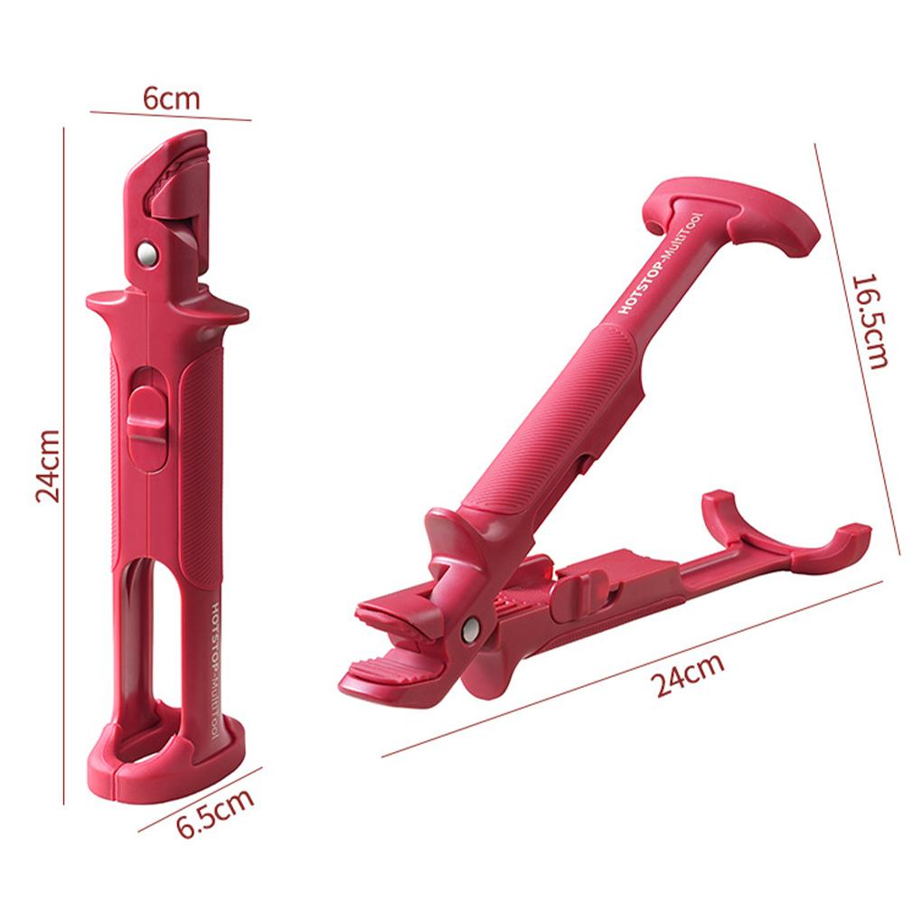 New 2-in-1 Anti Scalding Tray Holder Bowl Holder Multifunctional Tray Holder Anti Slip Home Kitchen Silicone Anti Scalding Clip