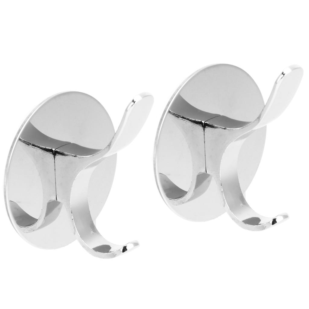 2PCS Wall Mounted Clothes Hook Heavy Duty Door Towel Hook Bathroom Wall Hanger for Household