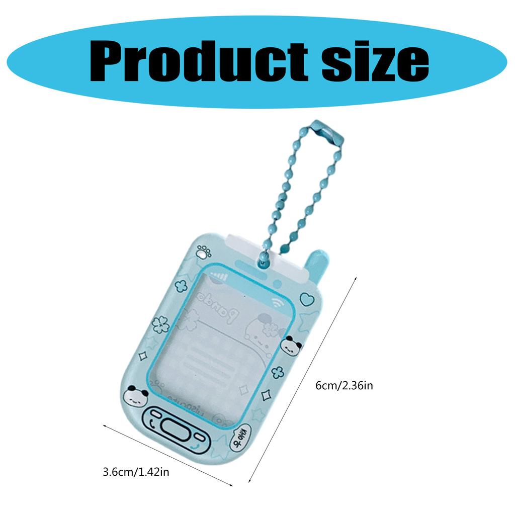 Cute Cartoon Keychain Card Case Sturdy Hard Plastic Compact Design Keyings For Students And Office Workers