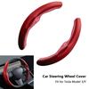 1pc Car Steering Wheel Booster Cover For Tesla Model 3/Y Carbon Fiber Grain Ultra-thin Sweat-absorb Steering Wheel Accessories
