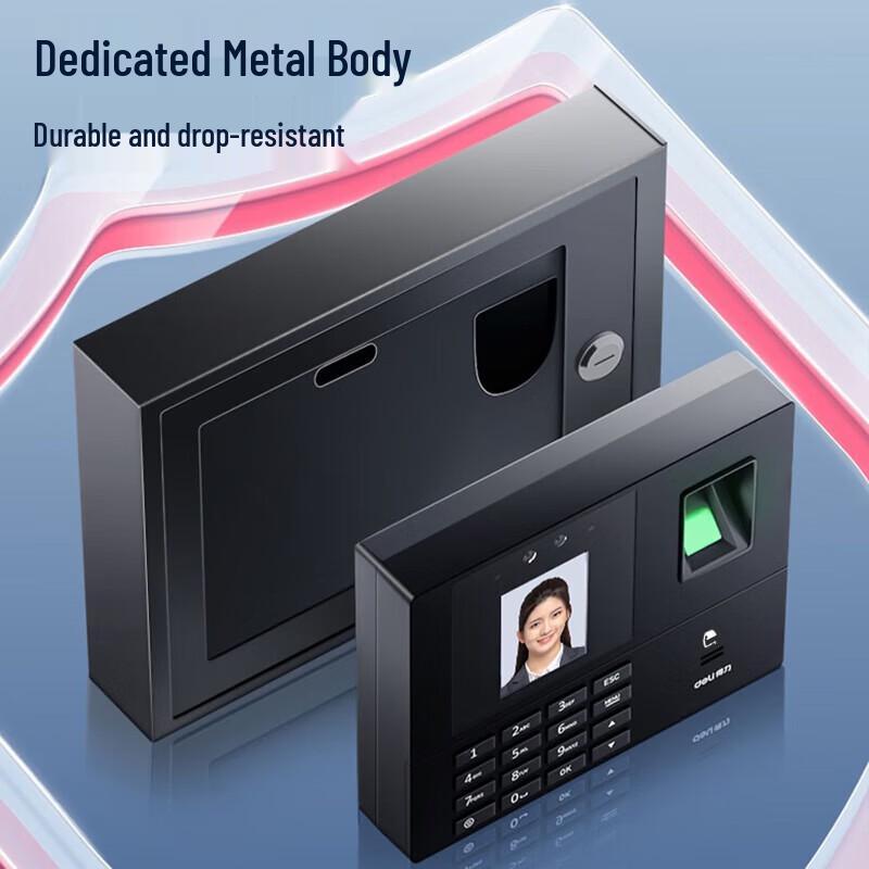 Deli WiFi Face & Fingerprint Time Attendance Machine CN plug (adapter included)
