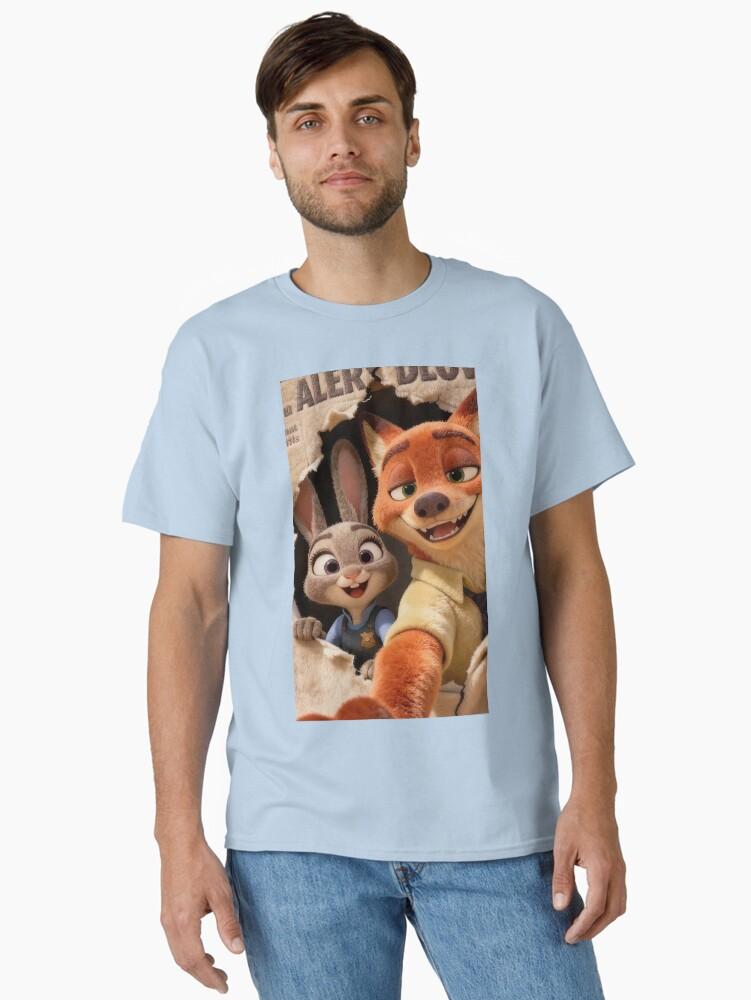 Zootopia Zootopia Fan Art – Judy Hopps & Nick Wilde Cute Duo Illustration Classic T-Shirt