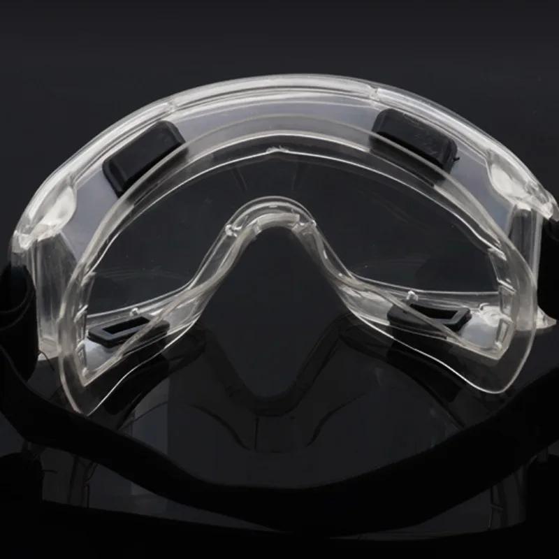 Large Frame Protective Goggles Anti Fog Transparent Black Anti Impact PC Lenses for Safety Work