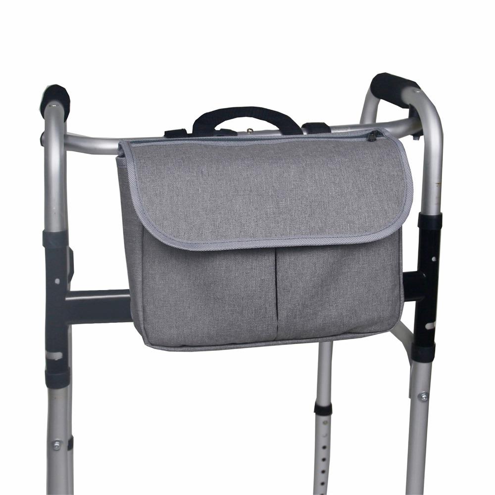Waterproof Wheelchair Bag Durable Walker Pouch Outdoor Storage Walker Organizer Pouch  For Scooter