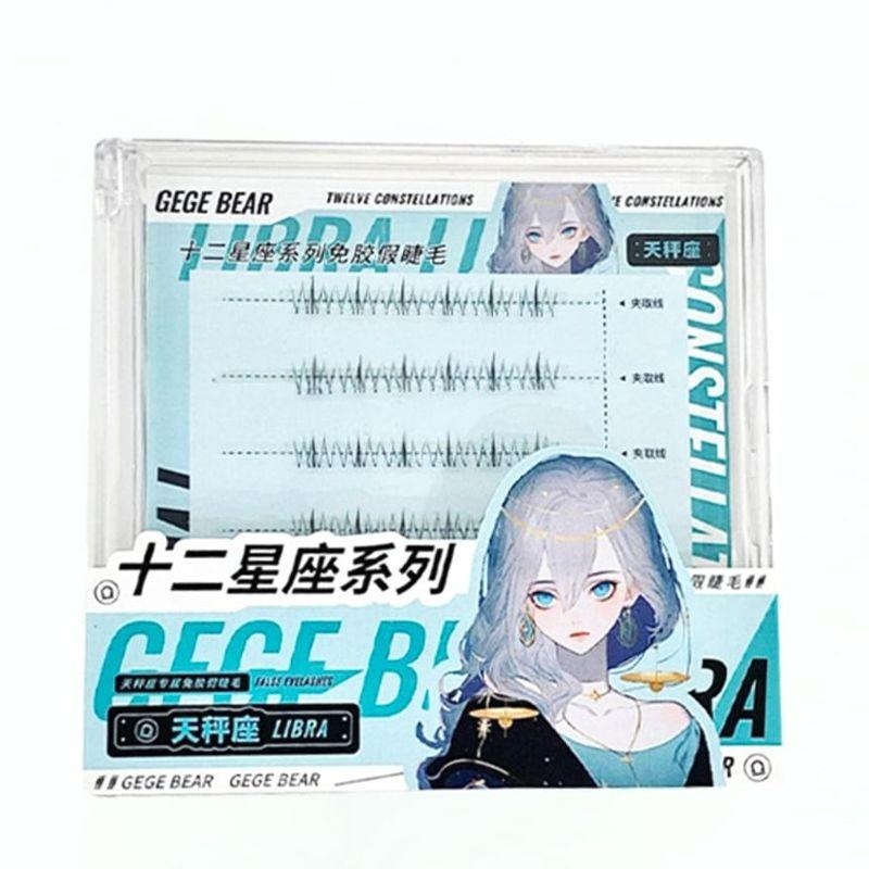 Gege Bear - Twelve Constellations Glue Free False Eyelashes - Libra