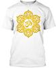 Yellow Lotus Flower Yoga Om T Shirt Made In the USA Size S To 5XL
