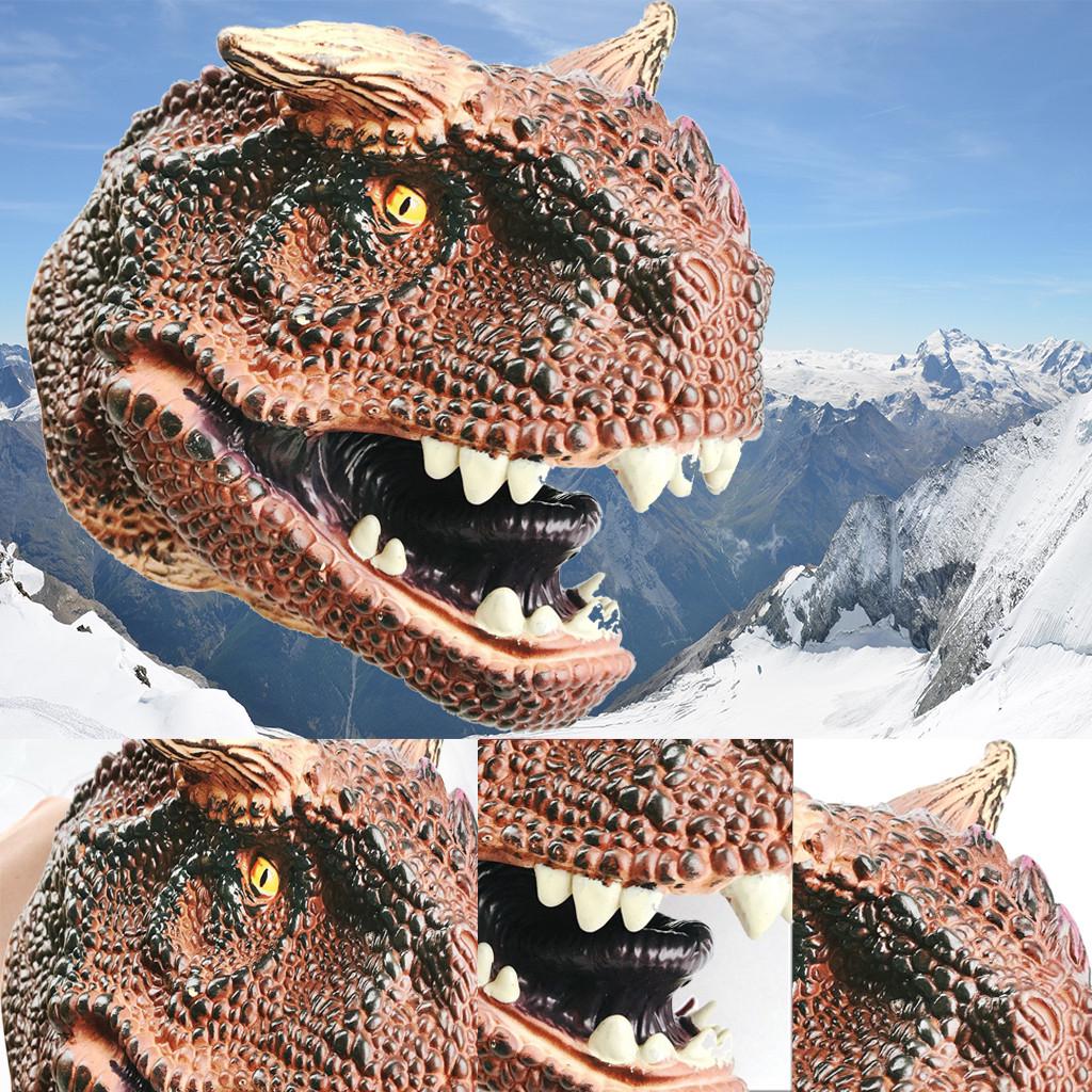 Dinosaur Hand Puppets Role Play Realistic Spinosaurus Head Gloves Soft Toy Gift