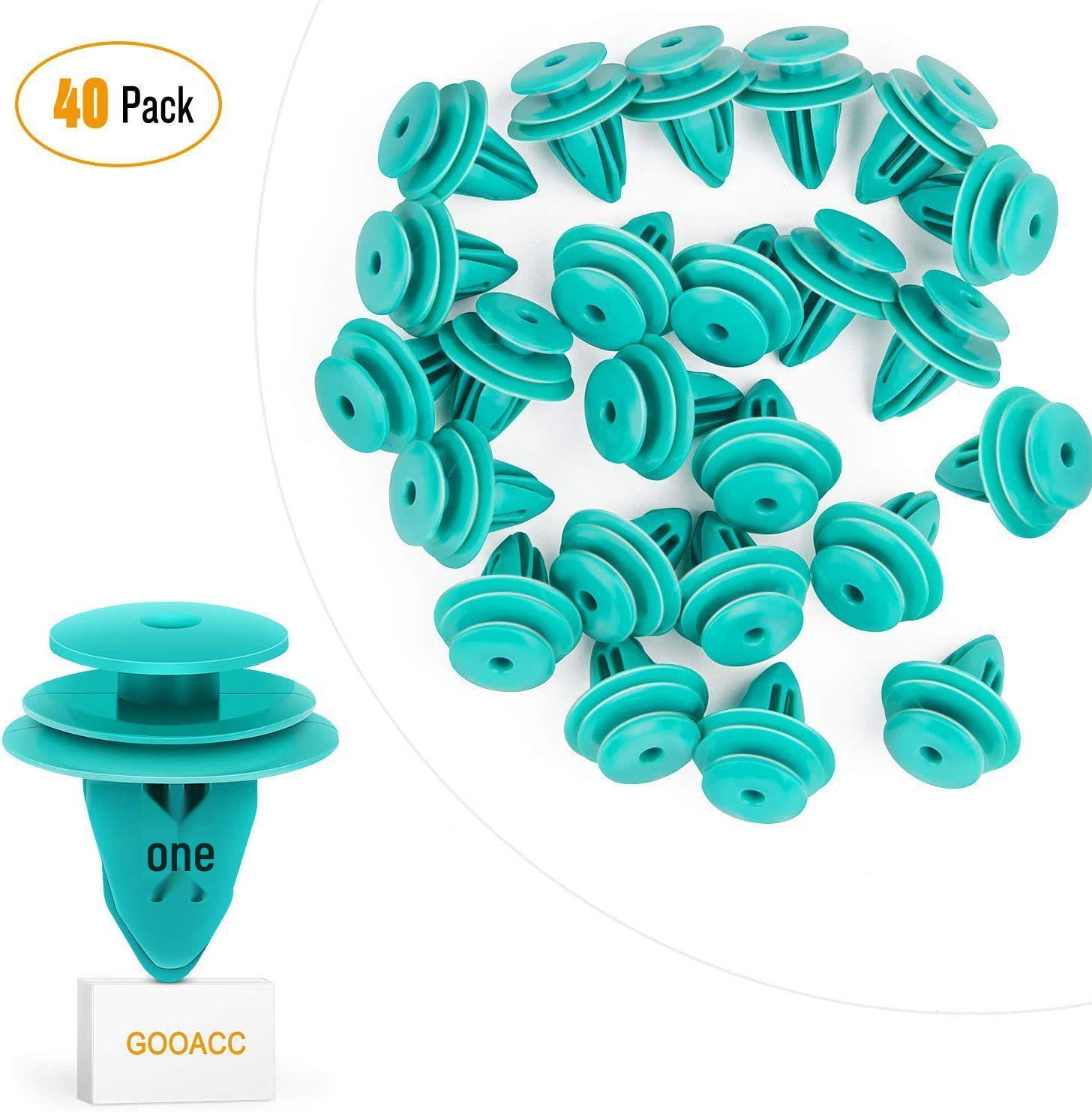 

40 pcs Decorative Door Panel Clips for Toyota (90467-10188) & GM Door Fasteners D19 - 40 pcs