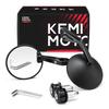 KEMIMOTO Bar End Mirrors for CNC Universal Set of Left and Vehicle Inspection Convex Motorcycles, Machined, Black, Right, Compliant, (Round)