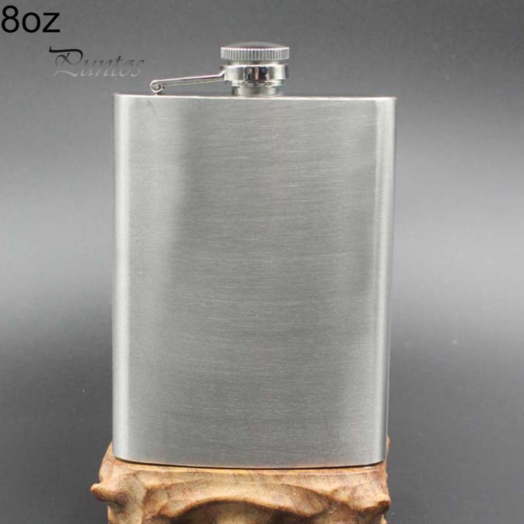 4 5 6 7 8 10 Oz Vodka Whiskey Alcohol Hip Flask Cap Funnel