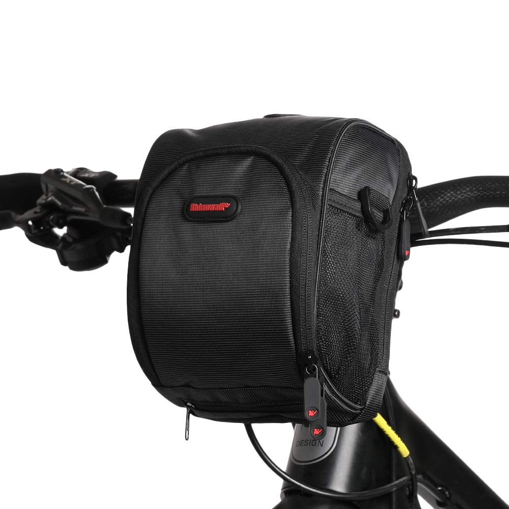 Rhinowalk Bicycle Waterproof Front Bag, Handlebar Bag, Frame Bag, and Side Bag (Black)