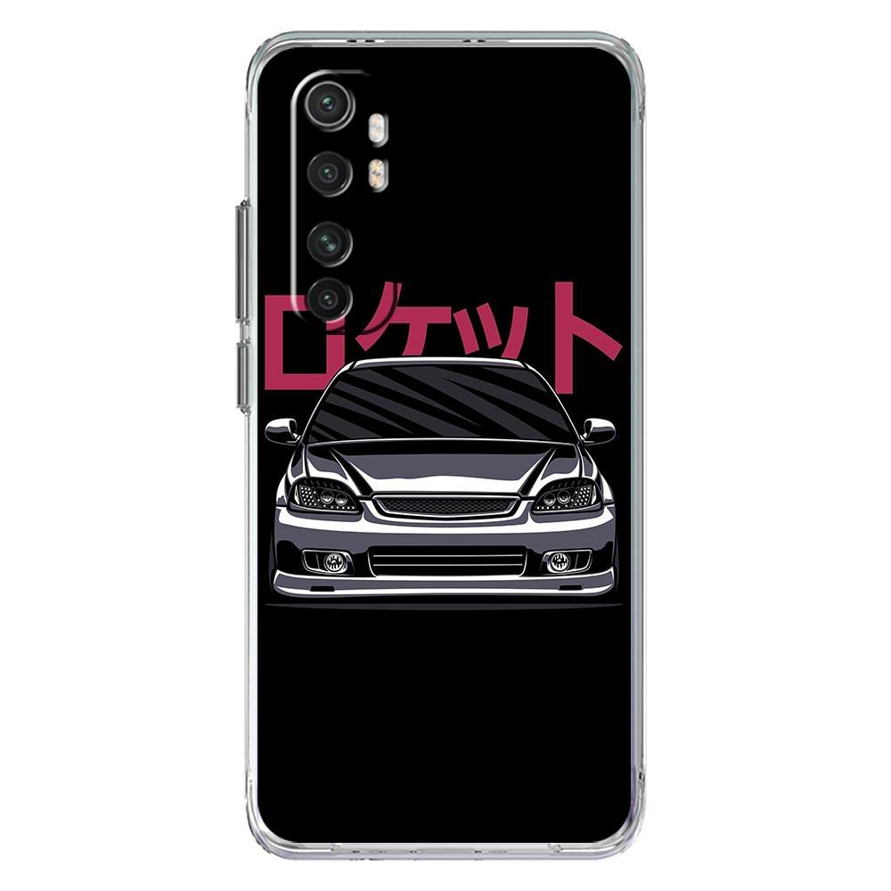 Phone Case For Xiaomi Poco X6 X5 NFC X3 F6 F5 Pro F4 F3 M3 14 13T 12T 12 13 Lite 11 Mi 5G Clear Cover JDM Type R Civic Sport Car