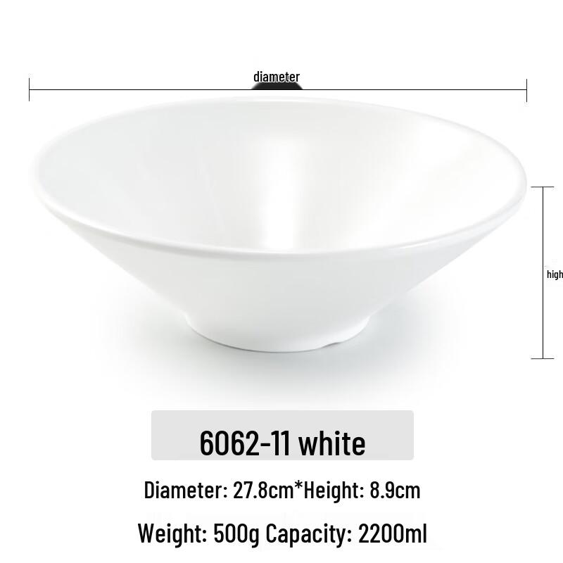 Commercial A5 Melamine Conical Noodle Bowl