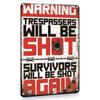 Home "Warning Sarcasm Humor" Vintage Metal Wall Sign, Funny Outdoor Decor, Art Accent for Sassy & Comedy Enthusiasts