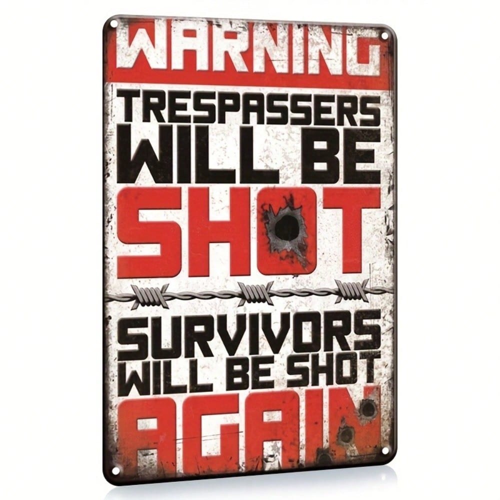 Funny Sarcasm Vintage Metal Wall Sign Home Decor Outdoor Warning Humor Art 20x30cm