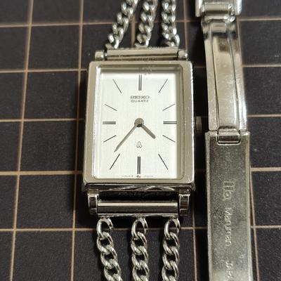 SEIKO Chariot Quartz Ladies New Square Management K26 [Working Condition] Watch, Battery, Silver, 16-5920, Shape