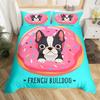 French Bulldog Duvet Cover Set Cute Animal Modern Decorative 3 Piece Bedding Set With 2 Pillowcase Dog Pattern Comforter Covers