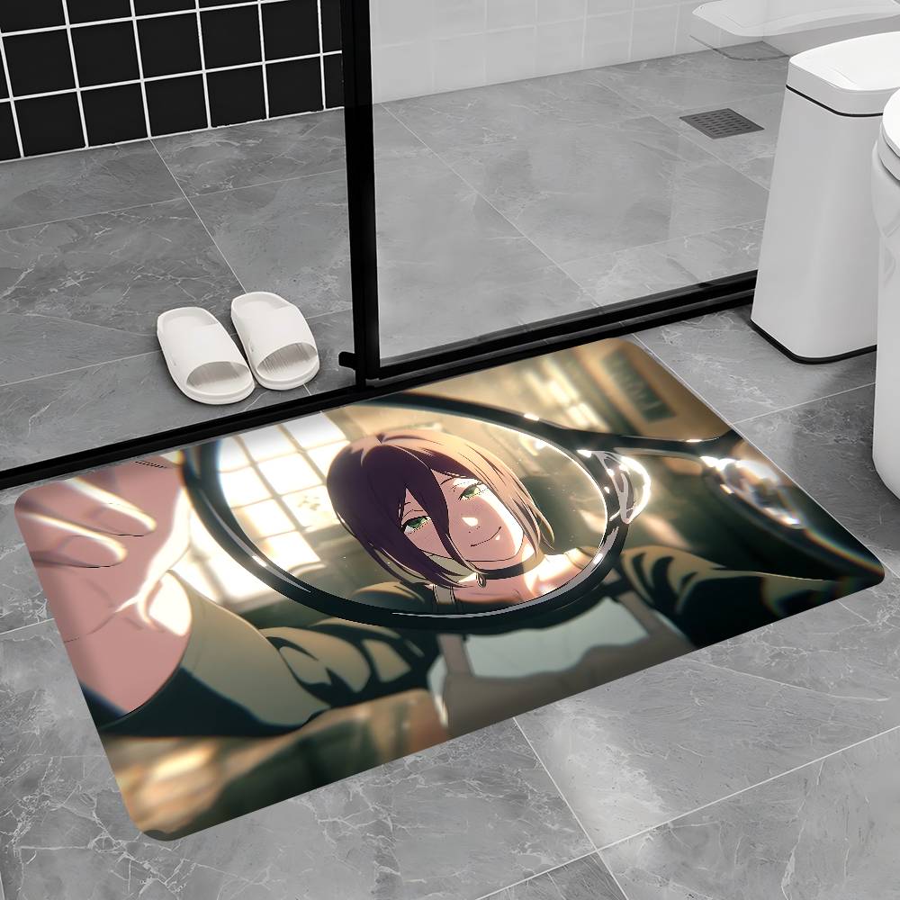 Action Anime Chainsaw Man Reze Arc Bathroom Mat Kids Room Bedroom Decoration Balcony Anti-Slip Doormat Living Room Welcome Rug