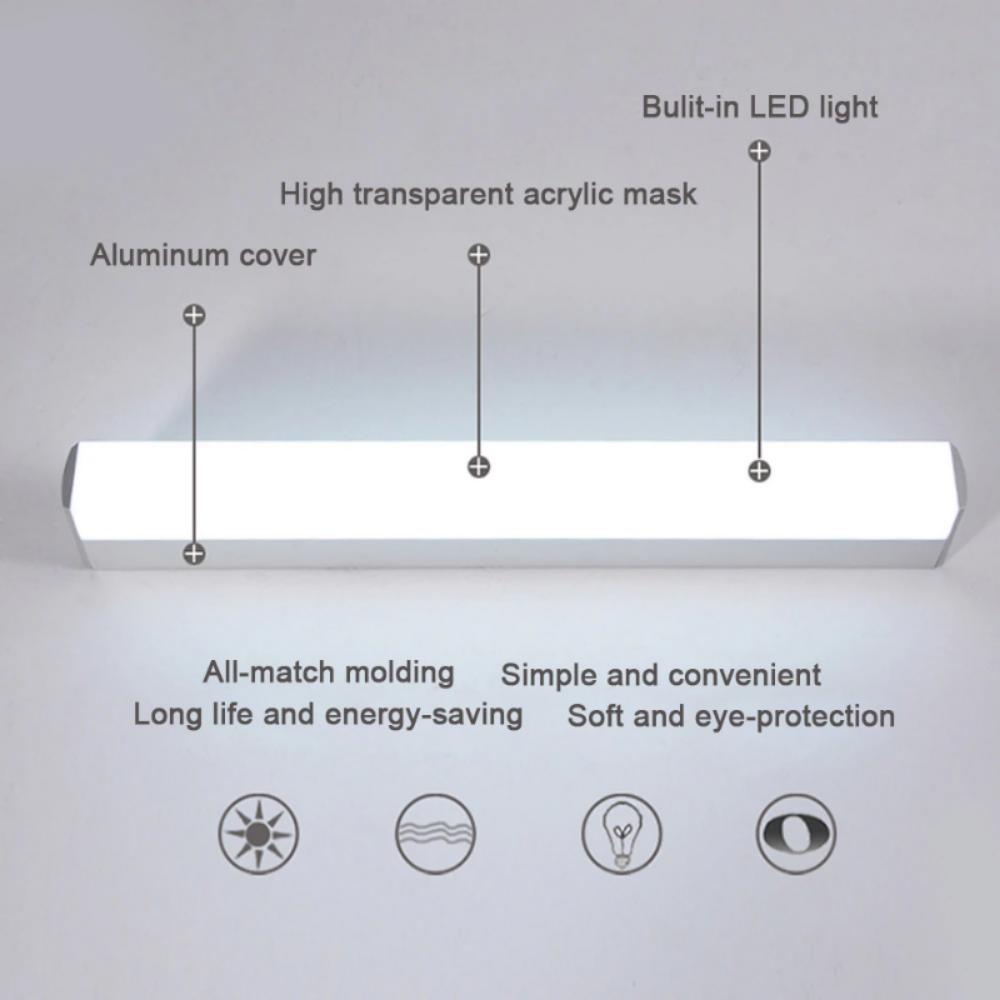 LED Wall Lights Bathroom Wall Light 12W 16W 22W Cabinet Mirror Lamp Lighting Dressing Room Kitchen Wall Lamp AC85-265V