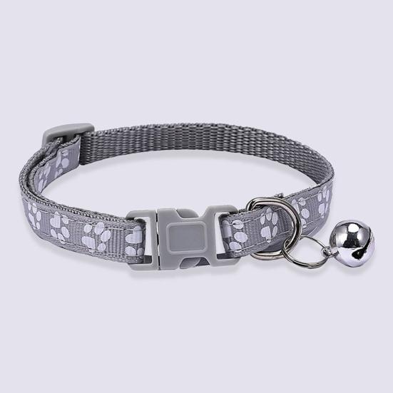2Pcs Dog Collar Adjustable Buckle Design Exquisite with Bell Paw Pattern Pet Cat Dog Neck Circle Pet Supplies